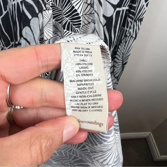 Soft Surroundings Miami Beach Maxi Dress Size Small Tropical Vacation Crinkle - Picture 10 of 10